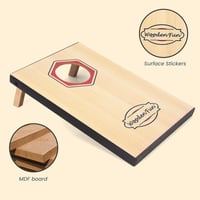 WOODENFUN Cornhole Wurfspiel 2 Tábla 8 Homokzsákkal Kültéri Játék Gyerekeknek és Felnőtteknek 2