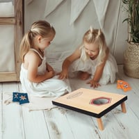 WOODENFUN Cornhole Wurfspiel 2 Tábla 8 Homokzsákkal Kültéri Játék Gyerekeknek és Felnőtteknek 5