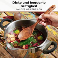 Woodenhouse 10 részes teakfa főzőkanál készlet - Merőkanál, spatula, konyhai eszközök tapadásmentes edényekhez - Természetes, BPA-mentes 5