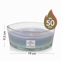 Vonná sviečka WoodWick Trilogy Elliptical Hearthwick – Calming Retreat, Lavender, Peace Retreat, 453 g, doba horenia až 50 hodín 2