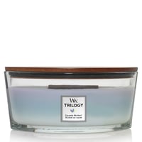Vonná sviečka WoodWick Trilogy Elliptical Hearthwick – Calming Retreat, Lavender, Peace Retreat, 453 g, doba horenia až 50 hodín 1