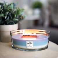 Vonná sviečka WoodWick Trilogy Elliptical Hearthwick – Calming Retreat, Lavender, Peace Retreat, 453 g, doba horenia až 50 hodín 4