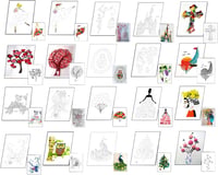 Woohome 48 darabos papír quilling készlet sablonokkal és mintázatokkal 4