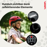 Detská cyklistická prilba woom Ready veľkosť S (50-53 cm) – So šiltom a ochranou proti nárazu – Nastaviteľná prilba pre chlapcov a dievčatá – Svetlosivá 5