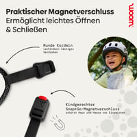 Detská cyklistická prilba woom Ready veľkosť S (50-53 cm) – So šiltom a ochranou proti nárazu – Nastaviteľná prilba pre chlapcov a dievčatá – Svetlosivá 6