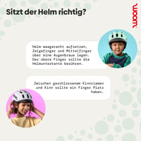 Detská cyklistická prilba woom Ready veľkosť S (50-53 cm) – So šiltom a ochranou proti nárazu – Pre chlapcov a dievčatá – Nastaviteľná – Mätová 8