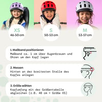 Detská cyklistická prilba woom Ready veľkosť S (50-53 cm) – So šiltom a ochranou proti nárazu – Pre chlapcov a dievčatá – Nastaviteľná – Mätová 4