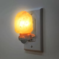 WOONEKY set od 2 zidne noćne svjetiljke sa zamjenjivim žaruljama, dekorativna lampa od kristalne soli za spavaću sobu i hodnik, za unutarnju upotrebu 6