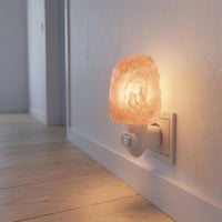 WOONEKY set od 2 zidne noćne svjetiljke sa zamjenjivim žaruljama, dekorativna lampa od kristalne soli za spavaću sobu i hodnik, za unutarnju upotrebu 3