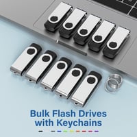 Stick USB 2.0 Wooolken 8 GB Negru - pachet de 100 bucăți cu 50 de brelocuri 6