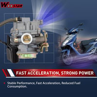 WOOSTAR PD18 Karburátor elektromos choke 40mm szűrővel GY6 50cc robogóhoz 4