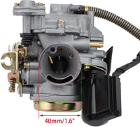 WOOSTAR PD18 Karburátor elektromos choke 40mm szűrővel GY6 50cc robogóhoz 3