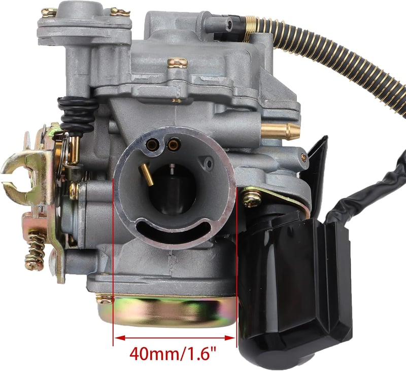 WOOSTAR PD18 Karburátor elektromos choke 40mm szűrővel GY6 50cc robogóhoz
