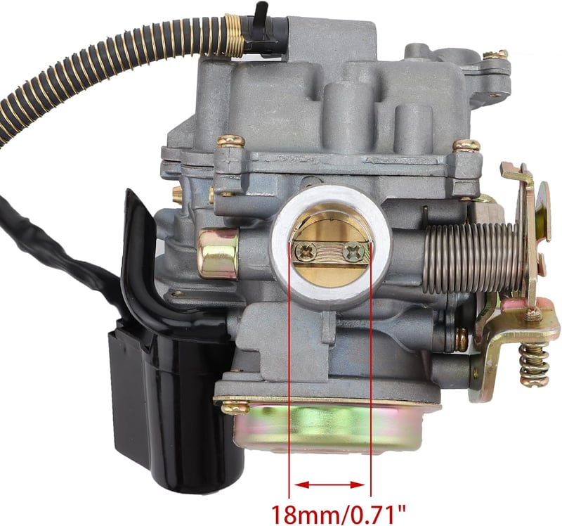 WOOSTAR PD18 Karburátor elektromos choke 40mm szűrővel GY6 50cc robogóhoz