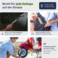 Woowind BP188 Elektromos Kerékpárpumpa 120 PSI - Hordozható Alumínium Kompresszor LED Lámpával - Autó, Bicikli, Motorkerékpár Pumpálásához 6
