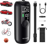Woowind LP1 Elektromos Légpumpa 150 PSI - Akkumulátoros Kompresszor Autóhoz, Kerékpárhoz, Motorhoz - Hordozható, Digitális Kijelzővel, LED V 1