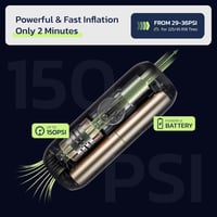 Woowind LP1 Elektromos Légpumpa 150 PSI - Akkumulátoros Kompresszor Autóhoz, Kerékpárhoz, Motorhoz - Hordozható, Digitális Kijelzővel, LED V 4