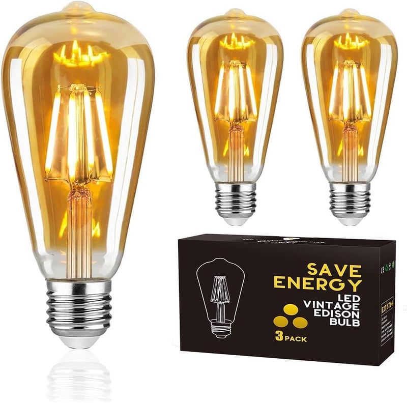 WOOWTT E27 LED Edison izzó 4W dimmelhető meleg fehér 2700K 3db szett