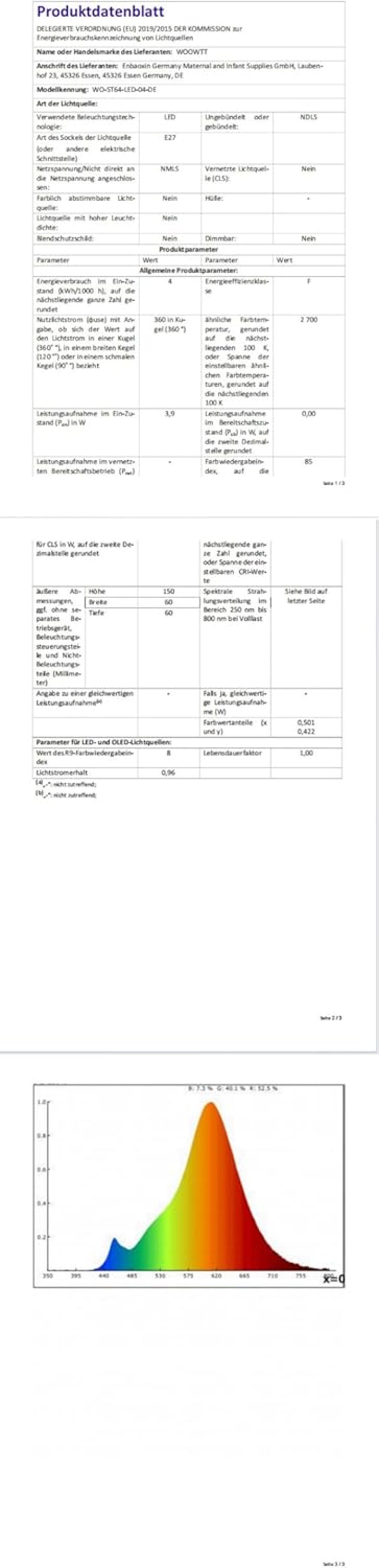 WOOWTT E27 LED Edison izzó 4W dimmelhető meleg fehér 2700K 3db szett