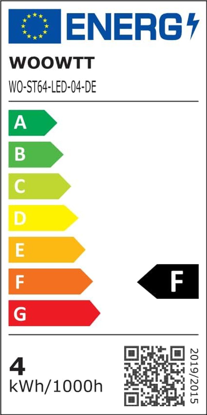 WOOWTT E27 LED Edison izzó 4W dimmelhető meleg fehér 2700K 3db szett