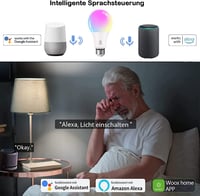 Inteligentná LED žiarovka Woox E27, RGB, Wi-Fi, kompatibilná s Alexa/Google Home, 4 ks 4