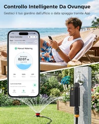 Inteligentný WiFi zavlažovač Woox, bez nutnosti hubu, 2,4 GHz, ovládanie cez aplikáciu a hlasom, vodoodolnosť IP65, automatický časovač zavlažovania, odloženie pri daždi 3
