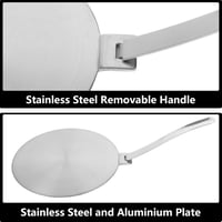 WOPPLXY indukciós adapterlap levehető rozsdamentes acél nyéllel - 24 cm 3