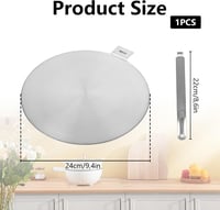 WOPPLXY indukciós adapterlap levehető rozsdamentes acél nyéllel - 24 cm 2