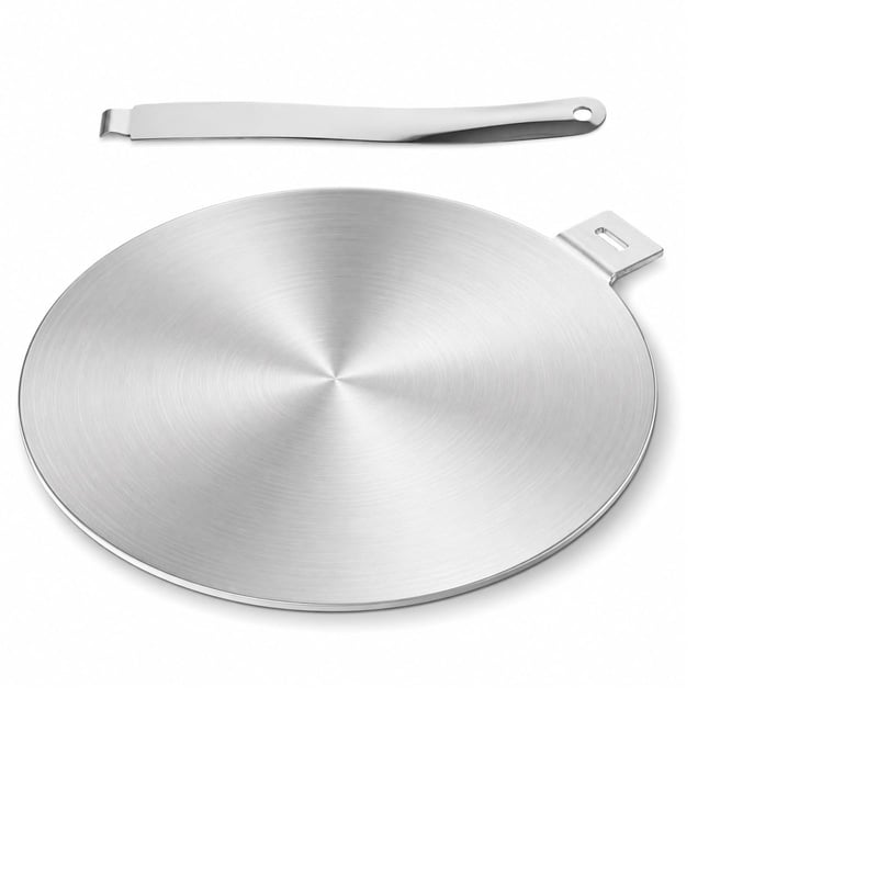 Disc adaptor pentru plită cu inducție WOPPLXY cu mâner detașabil din oțel inoxidabil - 24 cm