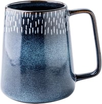 WOQIJENCV 700ml Kerámia Kávésbögre Kék - Nagy Kapacitású Cappuccino és Teásbögre 1
