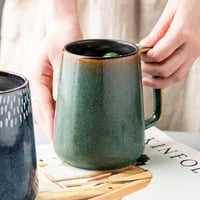 WOQIJENCV 700ml Kerámia Kávésbögre Zöld - Nagy Kapacitású Cappuccino és Teásbögre 4