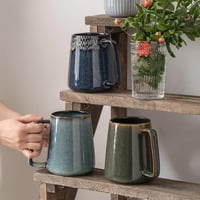 WOQIJENCV 700ml Kerámia Kávésbögre Zöld - Nagy Kapacitású Cappuccino és Teásbögre 6