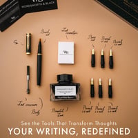 Wordsworth & Black kalligráfia toll ajándékszett tintapalackkal és 6 csereheggyel - fekete-arany 4