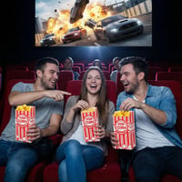 Woric vrecúška na popcorn, 135 ks, červeno-biele retro papierové vrecúška na pochutiny, vhodné na filmový večer, narodeniny, letnú párty a školské podujatia, 9x21 cm 5