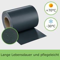 WORKINGHOUSE PVC Kerítéstakaró 450g/m² Antracit 50m Tekercs Szélvédelem Klipsekkel - 1, Charcoal 7