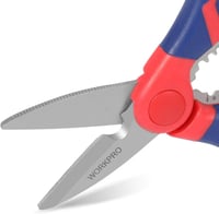 WORKPRO 2 az 1-ben Elektromosszerelő Olló Kábelvágó Sokoldalú Olló Vezetékcsupaszító 152mm Rozsdamentes 4