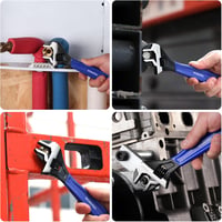 WORKPRO 200mm Állítható Csavarkulcs Cr-V Acél Kétanyagú Nyéllel 7