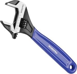 Nastaviteľný kľúč WORKPRO, Cr-V oceľ, dvojzložková rukoväť – 200 mm