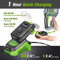 WORKPRO 20V akkumulátoros sövényvágó 510mm vágási hossz, akkuval és töltővel 5
