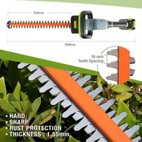 WORKPRO 20V akkumulátoros sövényvágó 510mm vágási hossz, akkuval és töltővel 2