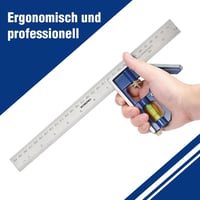 WORKPRO 300mm Kombinált Derékszög Szintezővel és Ceruza Jelölővel Rozsdamentes Acél 3