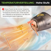 Pistol cu aer cald fără fir WORKPRO 7.2V, 150-360°C - alb 8