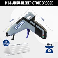 WORKPRO Akkumulátoros Ragasztópisztoly 3.6V - Vezeték Nélküli, 2600 mAh, 20 Ragasztórúddal, Gyors Felfűtés, Automatikus Kikapcsolás, Barkács 7
