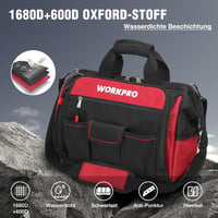 WORKPRO Elektromosszerelő Szerszámos Táska 1680D Poliészter 42x25x34cm 3