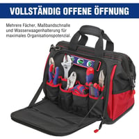 WORKPRO Elektromosszerelő Szerszámos Táska 1680D Poliészter 42x25x34cm 5
