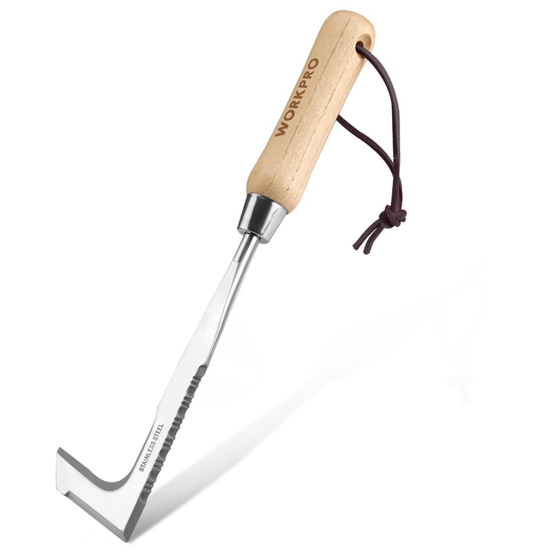 WORKPRO motika za korov nazubljenog ruba, s drvenom drškom - 31,5 cm