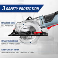 WORKPRO Mini Körfűrész 750W 4700RPM Fához Fémhez Csempéhez Vezetősínnel 3