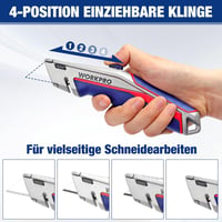 WORKPRO univerzális vágókés gumitukoron 15 SK5 pótpengével 3