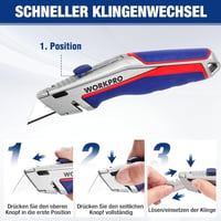 WORKPRO univerzális vágókés gumitukoron 15 SK5 pótpengével 4