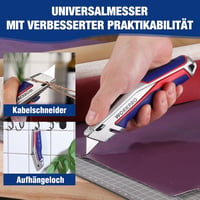 WORKPRO univerzális vágókés gumitukoron 15 SK5 pótpengével 5